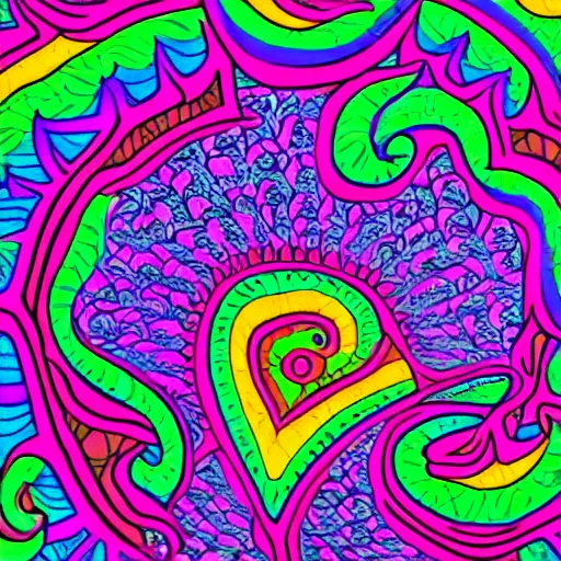 Prompt: psychedelic doodles