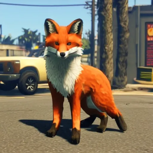 Image similar to a fox in gta 5