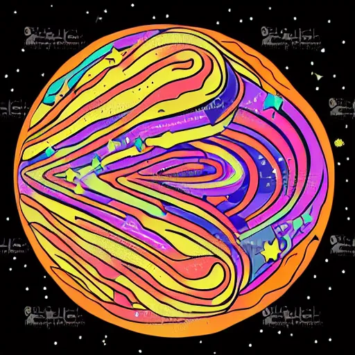 Prompt: 2 planet collapse particle fusion element macro cosmic circle art by butcher billy, sticker, colorful, illustration, highly detailed, simple, smooth and clean vector curves, no jagged lines, vector art, smooth