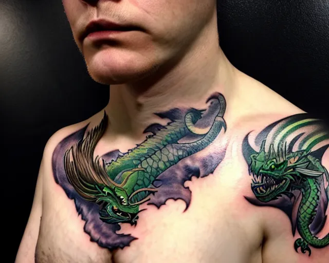 tattoo #dragon #ink | Tattoos for women, Chest tattoos for women, Cool chest  tattoos