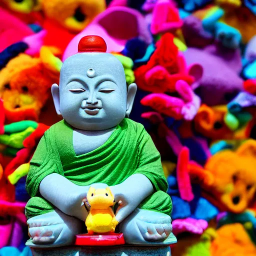 Image similar to Buddha beanie baby, photograph