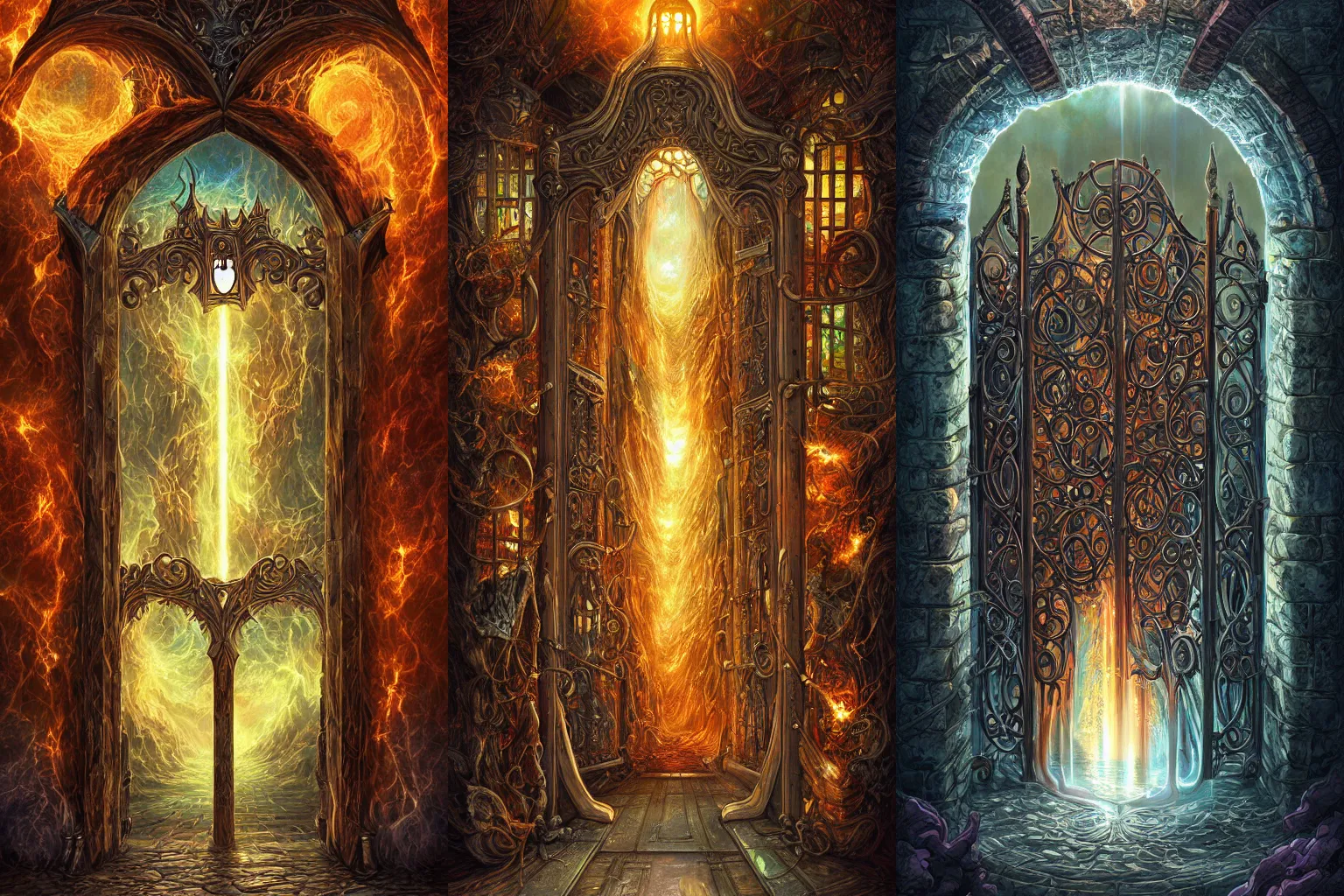 Prompt: The gate to the eternal kingdom of chemistry, fantasy, digital art, HD, detailed.