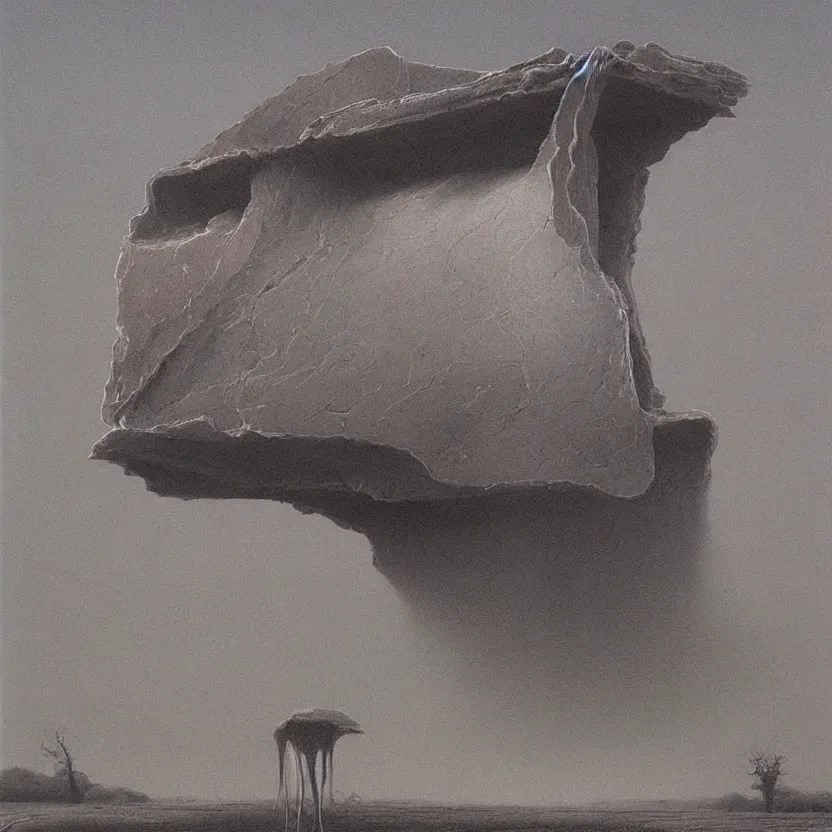 Prompt: a sandwich, painted by zdzisław beksinski