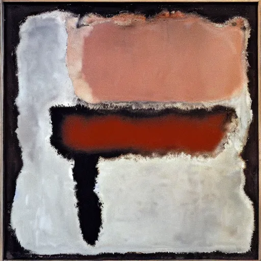 Prompt: mud, smashed cement and spattered black oil, by mark rothko