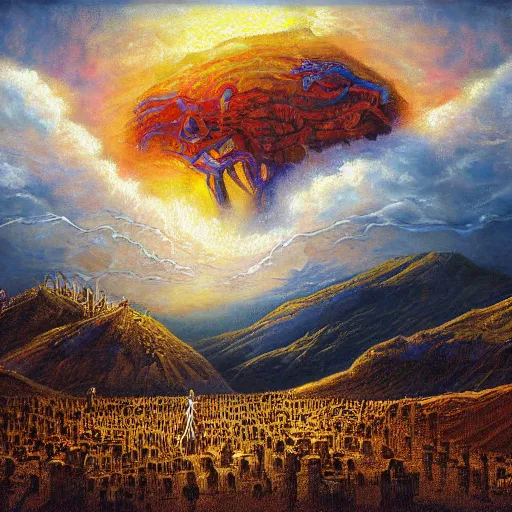 Image similar to mormon apocalypse painting