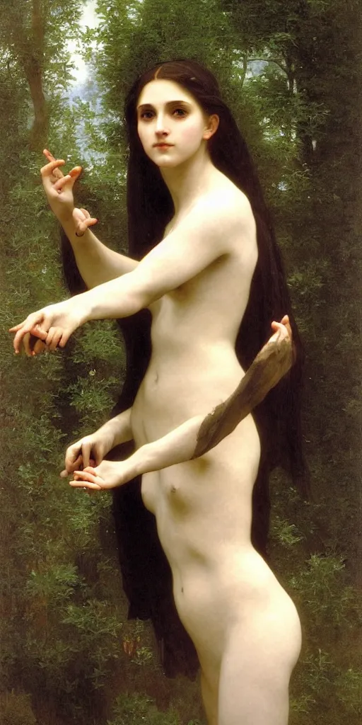 Image similar to The sorceress, painted by William-Adolphe Bouguereau