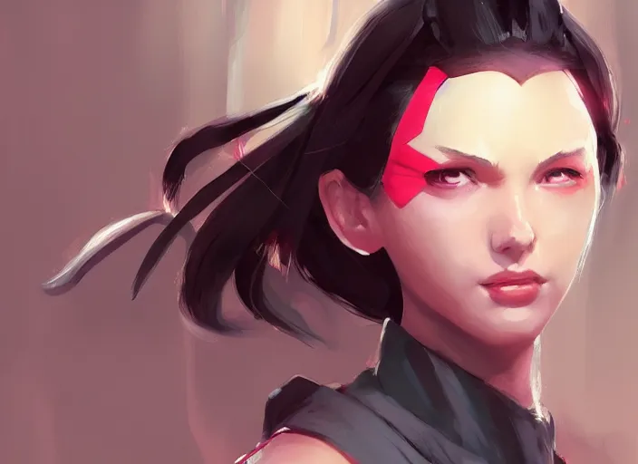 Image similar to model face gal gadot as nezuko from demon slayer ねずこイラスト bamboo by artgem by greg rutkowski trending on artstation