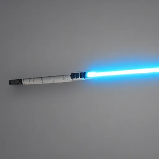 Prompt: a lightsaber. realistic 3 d render.