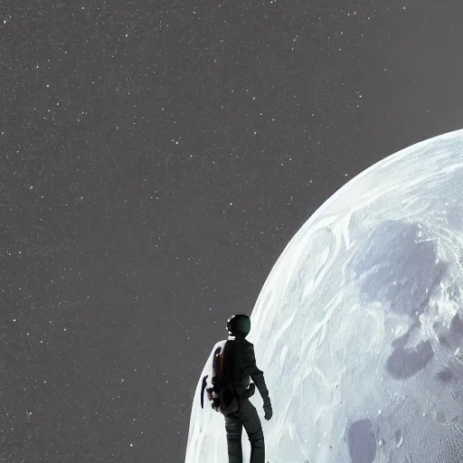 Prompt: apollo 8 earthrise, photo of a cowboy standing on the moon looking up at earth in space, octane render, blender render, unreal engine, 3 5 mm