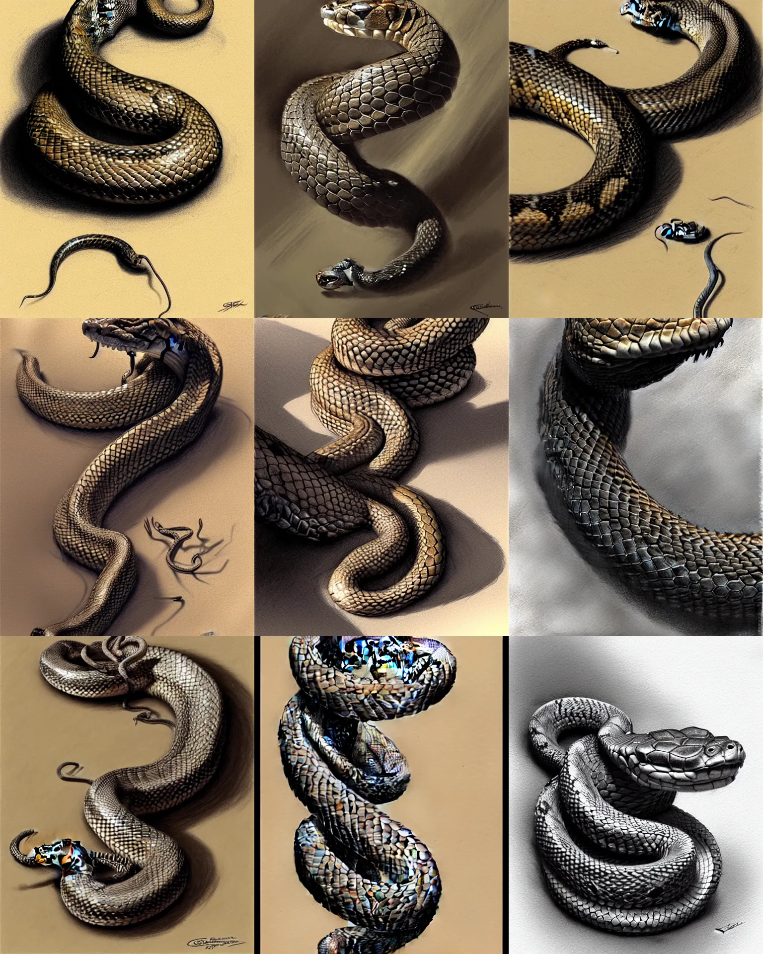 Prompt: coiled rattlesnake | | pencil sketch, realistic shaded, fine details, realistic shaded lighting poster by greg rutkowski, magali villeneuve, artgerm, jeremy lipkin and michael garmash and rob rey