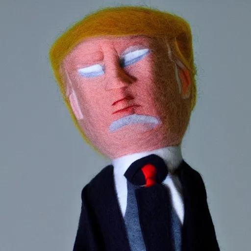 Image similar to Donald Trump puppet photograph felt high quality