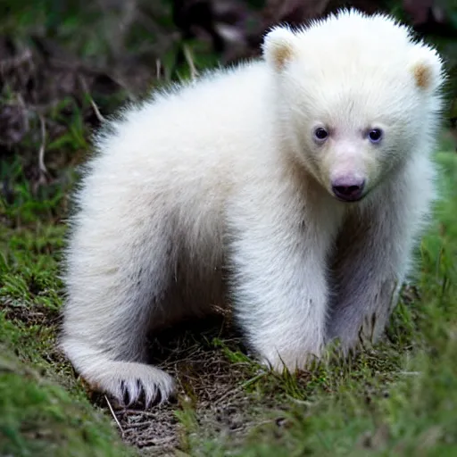 Image similar to baby albino bear cub