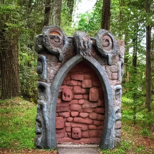 Image similar to a portal in the real world going to fantasy world