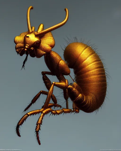 Prompt: dichroic ant lion, (((artstation, concept art, smooth, sharp focus, artgerm, Tomasz Alen Kopera, Peter Mohrbacher, donato giancola, Joseph Christian Leyendecker, WLOP, Boris Vallejo))), octane render, unreal engine, 3d render, , octane render, nvidia raytracing demo, grainy, muted