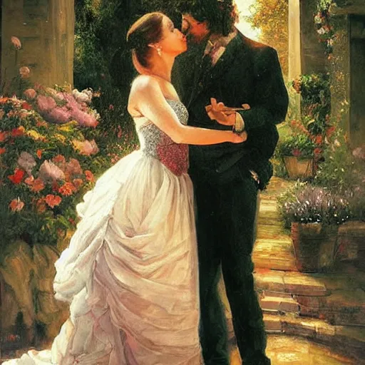 Prompt: a beautiful romantic painting