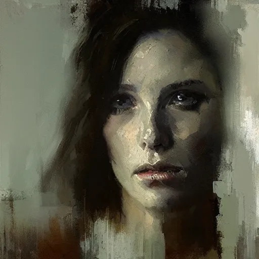 Image similar to painting of a woman, by Jeremy Mann, detailed, stylized, loose brush strokes, intricate, realistic