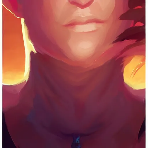 Image similar to face icon stylized minimalist magic : the gathering, loftis, cory behance hd by jesper ejsing, by rhads, makoto shinkai and lois van baarle, ilya kuvshinov, rossdraws global illumination