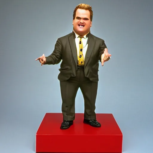 Prompt: chris farley, as a bobblehead, ebay photo