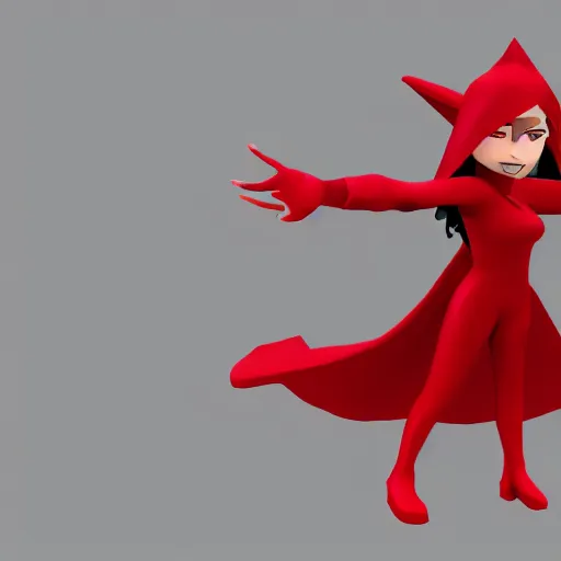 Prompt: still of scarlet witch in roblox, roblox art style, roblox aesthetic, artstation, cgsociety contest winner