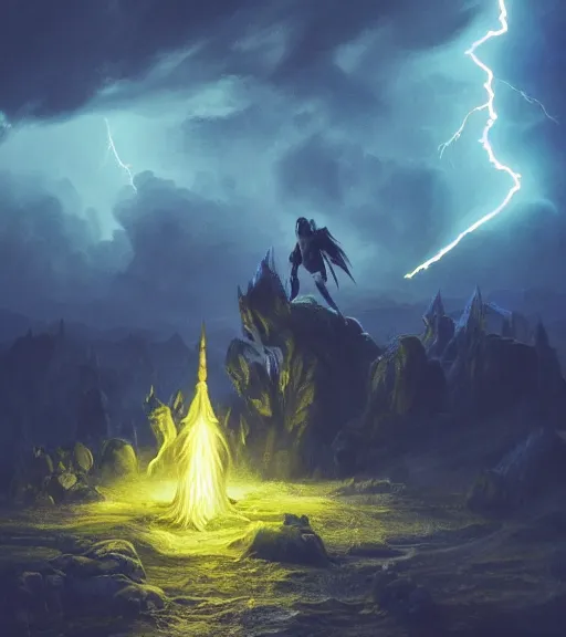 Lightning Magic. Seal of the Thunder God. - Spell Book NFT