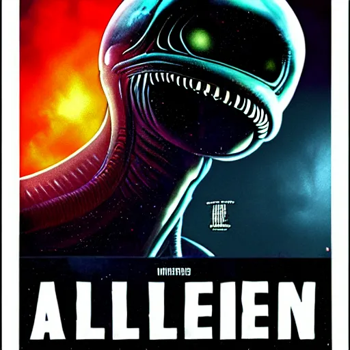 Image similar to alien poster art by imagine effects