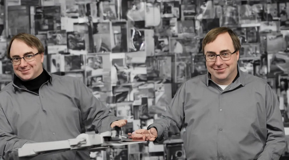 Image similar to vinil scale figure of Linus Torvalds, photo product