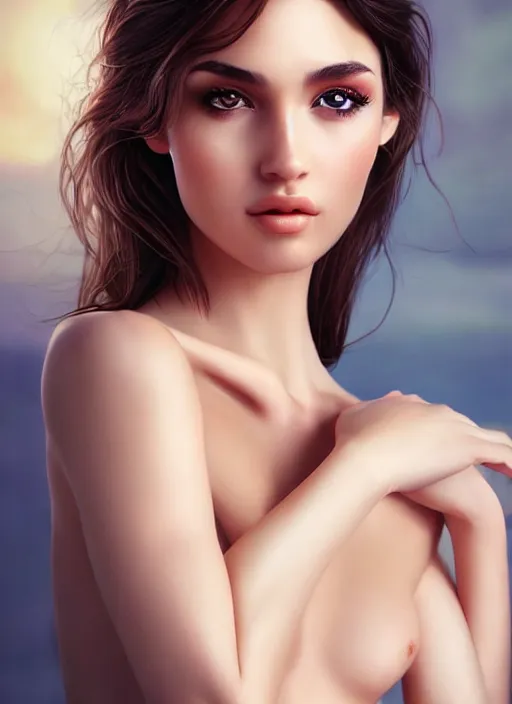 Image similar to a gorgeous greek female photo, professionally retouched, soft lighting, realistic, smooth face, full body shot, torso, dress, perfect eyes, sharp focus on eyes, 8 k, high definition, insanely detailed, intricate, elegant, art by artgerm and jason chan