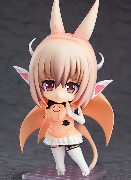 Image similar to nendoroid anime beautiful cute bat peach, fullbody, anime, nendoroid,