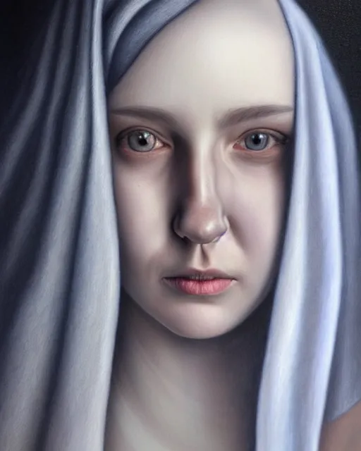 Prompt: a realistic detailed portrait painting of a ghost