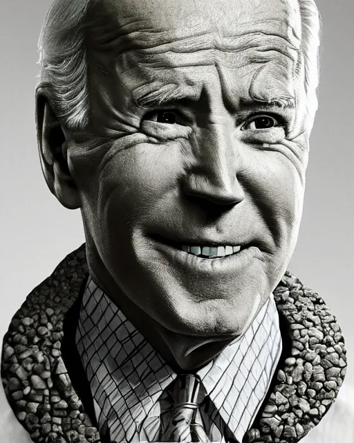 Image similar to joe biden made of stones