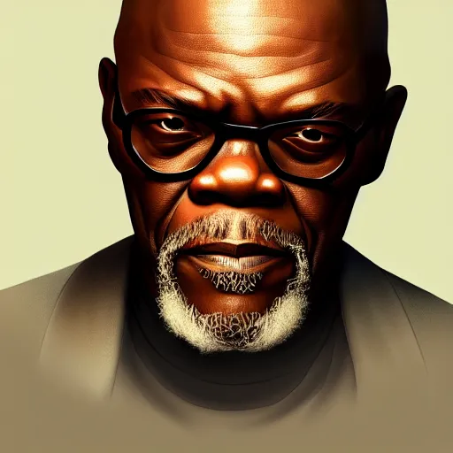 Image similar to Portrait of Samuel L. Jackson, highly detailed, artstation, trending on ArtStation, by smile _zPRO