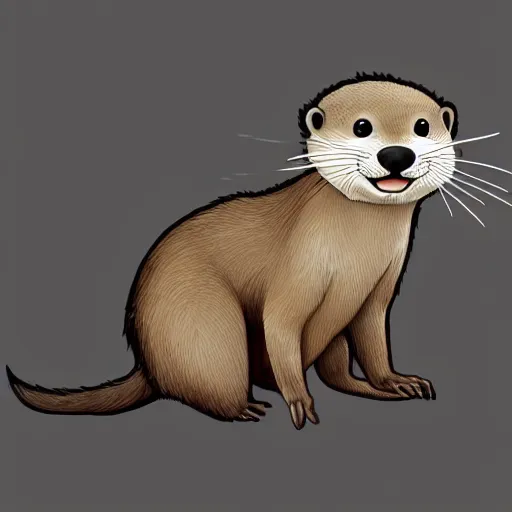 Prompt: an otter with antennas that is cute and professionally - drawn, furry fandom, furaffinity, digital painting, digital art, detailed, high - resolution