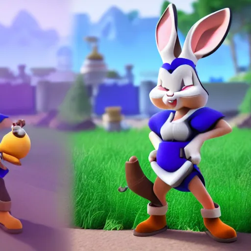 Image similar to ! dream bugs bunny in clash royale, clash royale, concept art, octane render, unreal engine 5, highly detailed, high quality, 8 k, soft lighting, realistic face, path traced