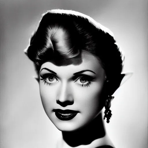 Prompt: black and white Hollywood photography of Zelda by George Hurrell