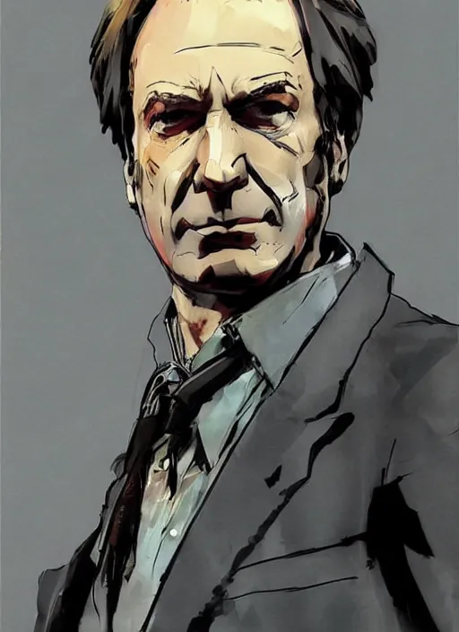 Image similar to saul goodman, yoji shinkawa