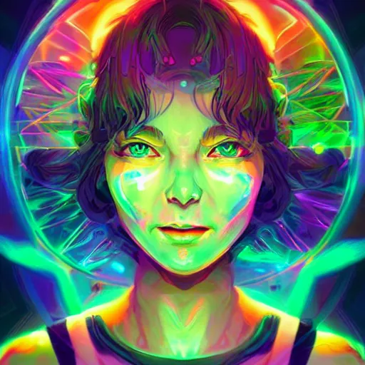 Image similar to skill magic geek inside matrix deepdream radiating a glowing aura stuff loot legends stylized digital illustration video game icon artstation lois van baarle, ilya kuvshinov, rossdraws,