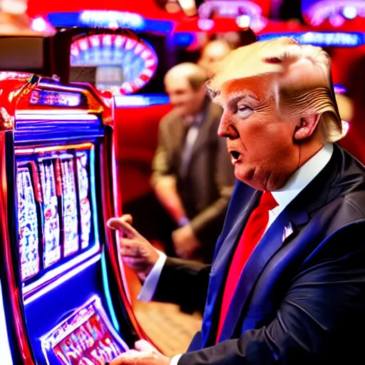 Image similar to donald trump playing slots