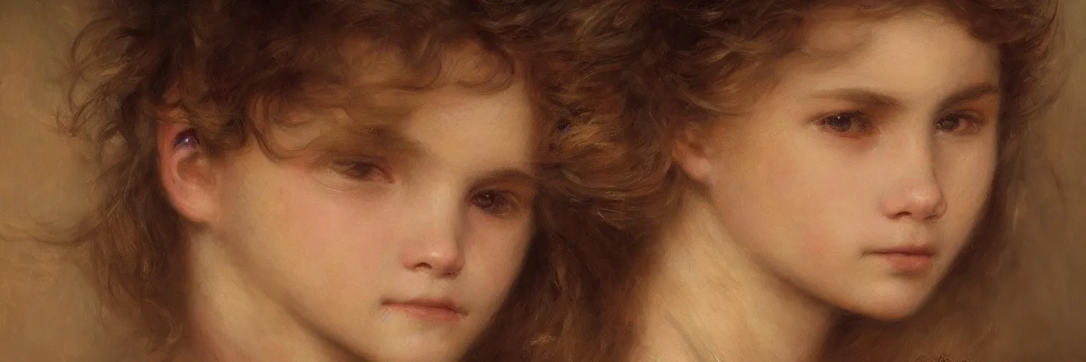 Image similar to a headshot portrait of a grieving young girl, painting by gaston bussiere, j. c leyendecker, gustave dore, extremely realistic and highly detailed 8 k, sharp focus, mysterious atmospheric lighting, octane render, dramatic volumetric lighting, golden ratio, extremely realistic faces