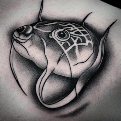 Prompt: whiskerfish tattoo, tatto, black and white, detailed, hyper detailed, intricate, 8 k