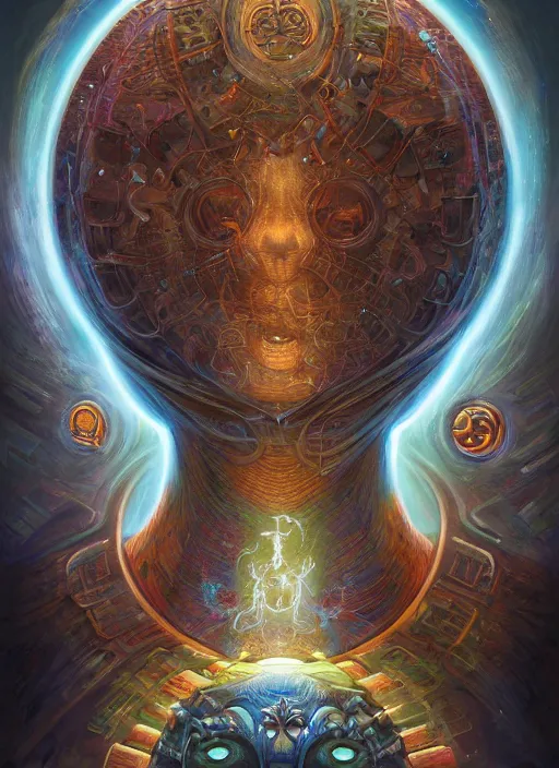 Image similar to mega man, shamanic poster lsd art, intricate, elegant, highly detailed, centered, digital painting, artstation, concept art, smooth, sharp focus, illustration, artgerm, tomasz alen kopera, peter mohrbacher, donato giancola, joseph christian leyendecker, wlop, frank frazetta