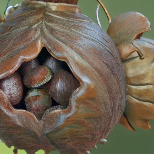 Image similar to photo of acorn creature, high detail, 4 k, ultra realistic