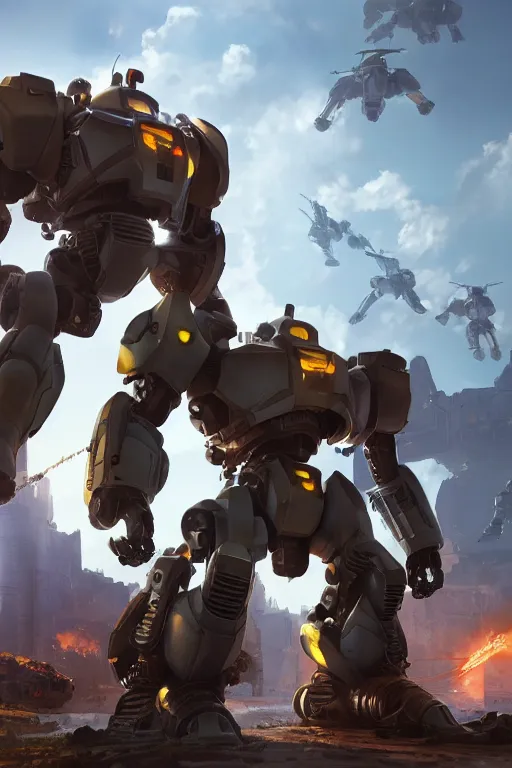 Image similar to mechwarrior 5 : mercenaries mech megaman transformer robot boss tank engine game octane render, 4 k, hd 2 0 2 2 3 d cgi rtx hdr style chrome reflexion glow fanart, global illumination ray tracing hdr fanart arstation by ian pesty by jesper ejsing pixar and disney unreal zbrush central hardmesh