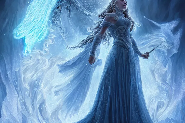 Prompt: Majestic beautiful young female ice goddess!! fighting a beautiful evil fire goddess!! intricate, epic, elegant, menacing, fantasy, highly detailed, digital painting, hard focus, beautiful volumetric lighting, epic light, ultra detailed, souls, smoke, icicle, frozen by Leesha Hannigan, Ross Tran, Thierry Doizon, Kai Carpenter, Ignacio Fernández Ríos