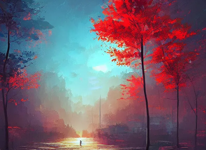 Prompt: fantasy art by Alena Aenami, muted colors