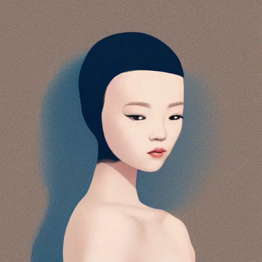 Image similar to photo of young woman by hsiao - ron cheng