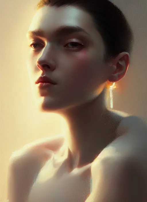 Image similar to realistic portrait, intricate, elegant, glowing lights, highly detailed, digital painting, artstation, concept art, smooth, sharp focus, illustration, art by wlop, mars ravelo and greg rutkowski