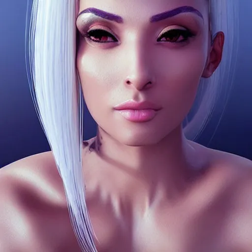 Prompt: “These 3D portraits are unbelievably incerdibly realistic. unreal engine 5. RTX. ray tracing. nvidia hairworks. portrait of Gorgeous girl with white hair futuristic. In bodysuit. Magic sparkles. very high detailed. By Charli Amani. ultra by Vishwesh Taskar