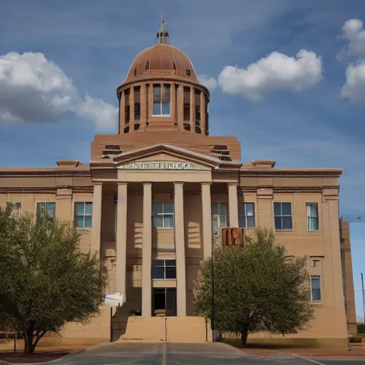 Image similar to a courthouse building in Lubbock Texas