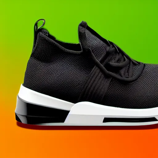 Image similar to side view of one sport sneaker in the center of the image on a blank background