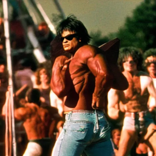 Image similar to hulk performing at woodstock